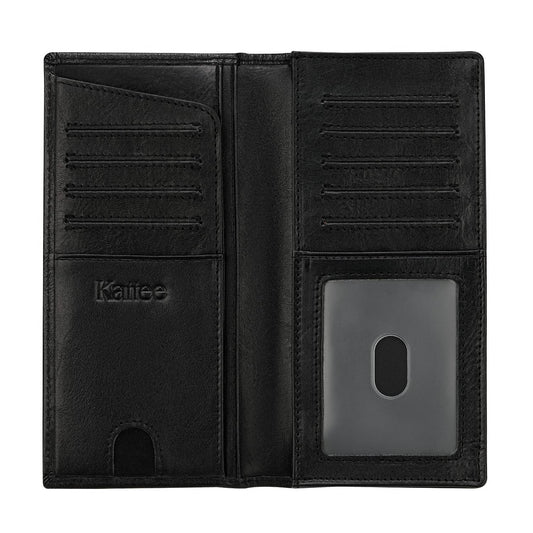 Men Leather Long Wallet RFID