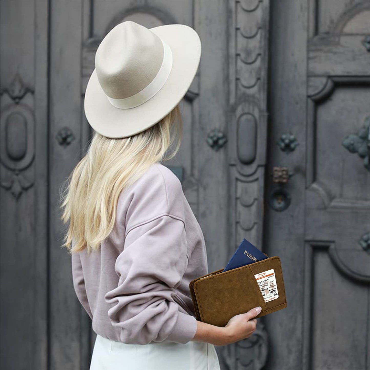 Leather Family Passport Holder with RFID