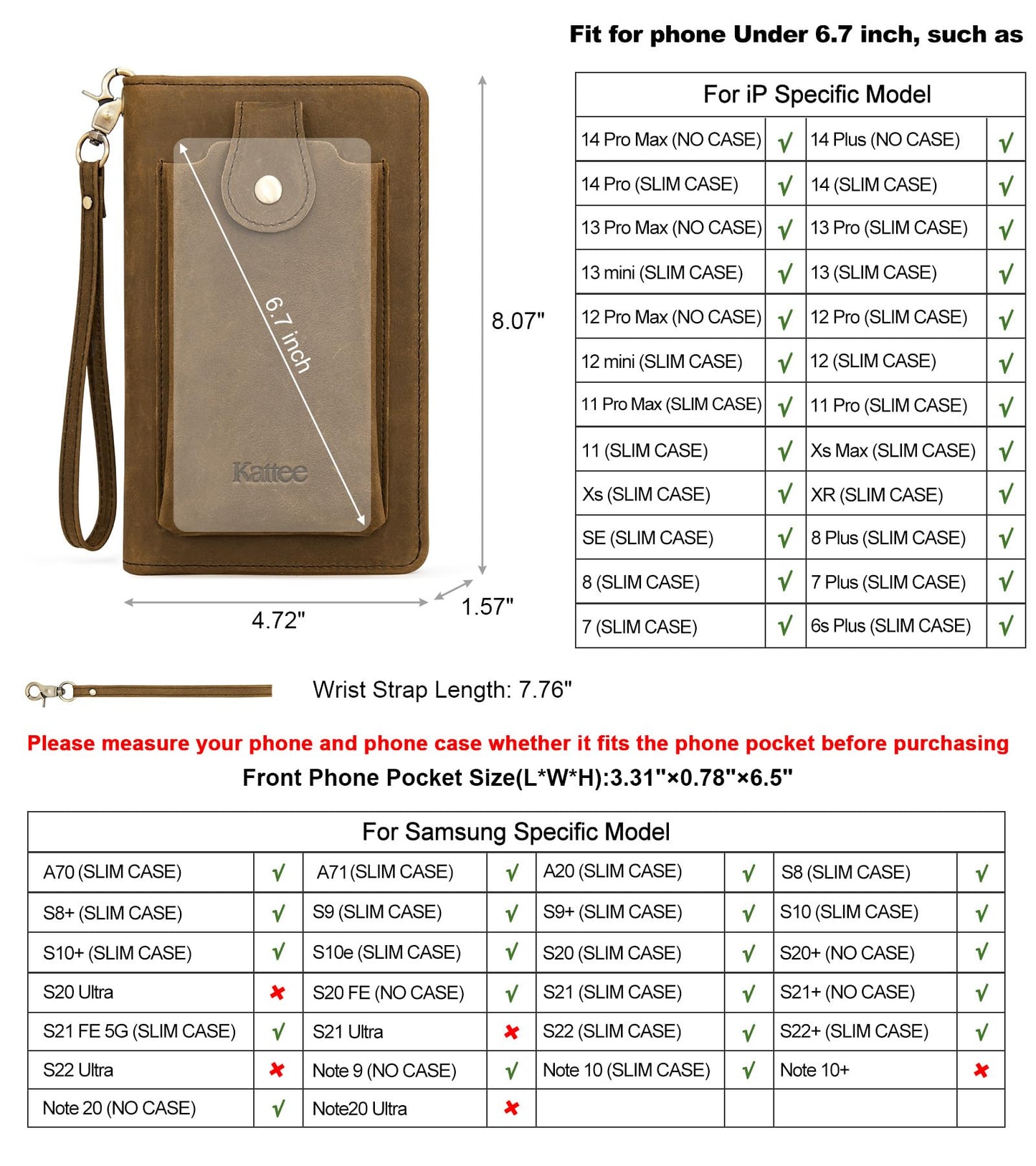 Leather Family Passport Holder with RFID