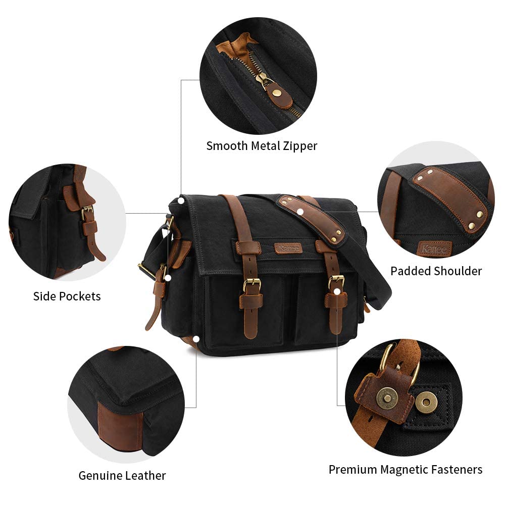 Leather Canvas Camera Bag