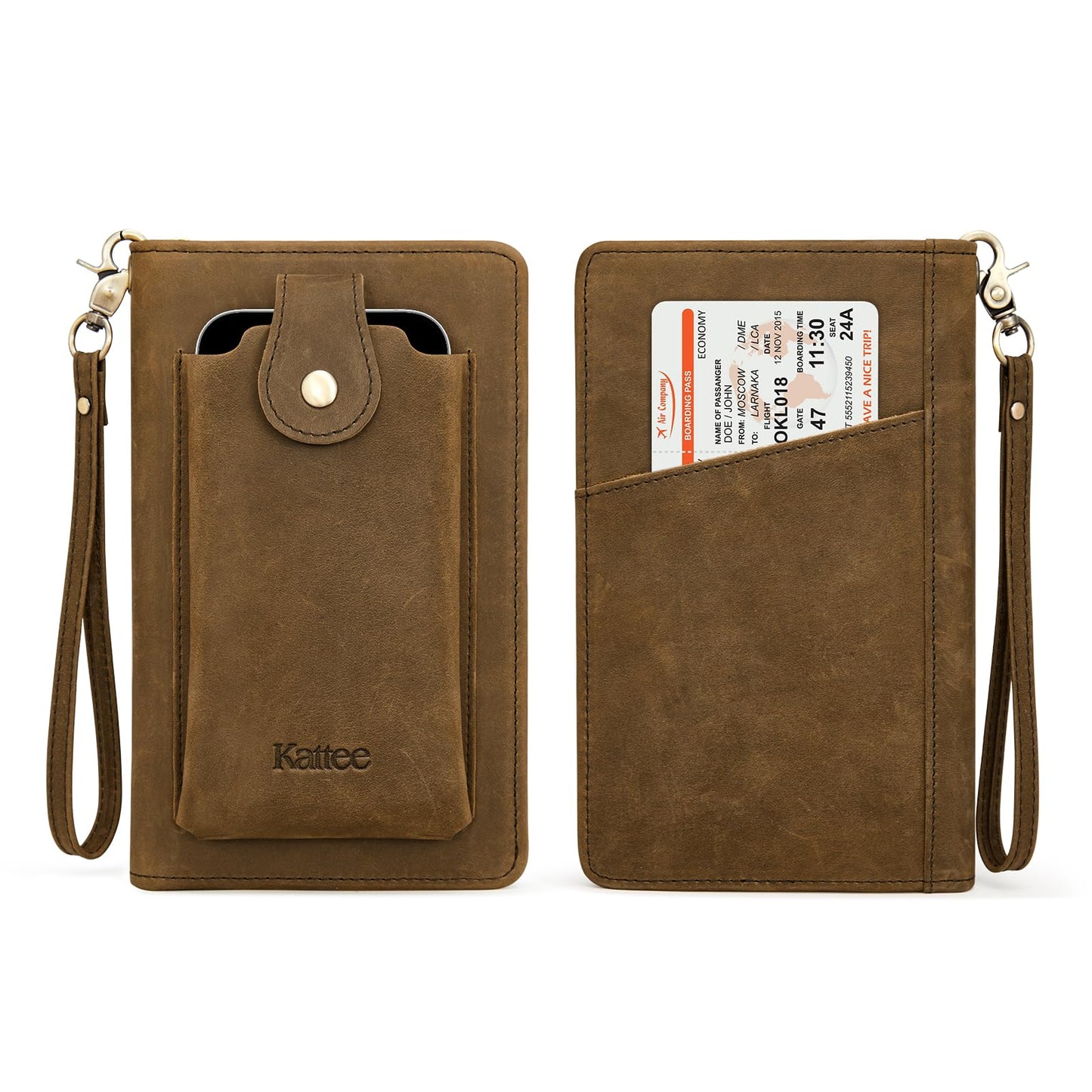 Leather Family Passport Holder with RFID