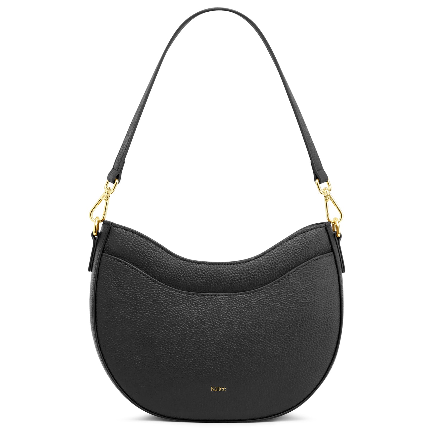 Kattee Leather Crossbody Bags for Women, Small Purses and Handbags, Soft Hobo Shoulder Satchel with Zipper Closure
