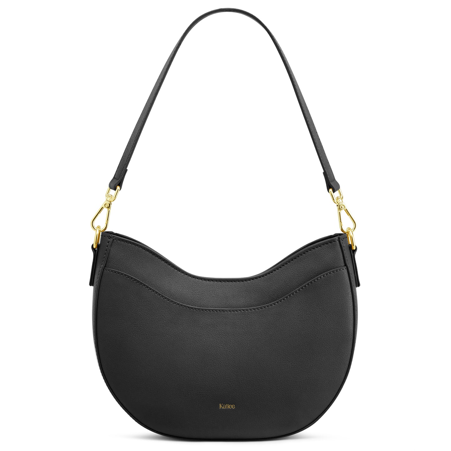 Kattee Leather Crossbody Bags for Women, Small Purses and Handbags, Soft Hobo Shoulder Satchel with Zipper Closure
