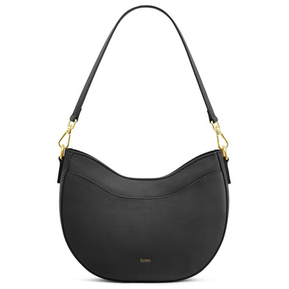 Kattee Leather Crossbody Bags for Women, Small Purses and Handbags, Soft Hobo Shoulder Satchel with Zipper Closure