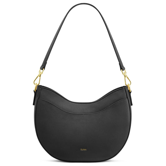 Kattee Leather Crossbody Bags for Women, Small Purses and Handbags, Soft Hobo Shoulder Satchel with Zipper Closure