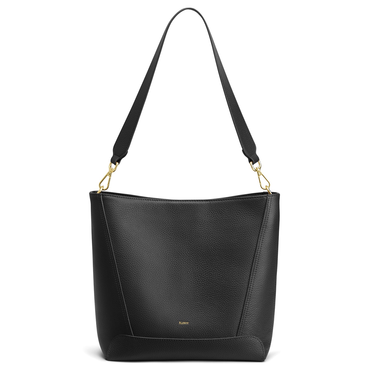 Kattee Leather Purses and Handbags, Bucket Bags for Women, Top Grain Leather Tote Shoulder Crossbody with 2 Straps