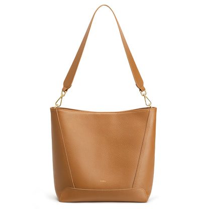 Kattee Leather Purses and Handbags, Bucket Bags for Women, Top Grain Leather Tote Shoulder Crossbody with 2 Straps