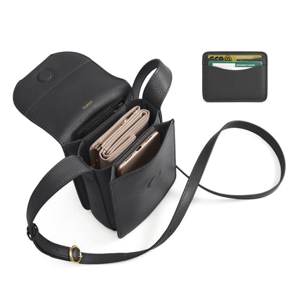 Kattee Leather Crossbody Bags for Women Trendy, Small Phone Purses Wallet Shoulder Handbags Travel with Card Slots