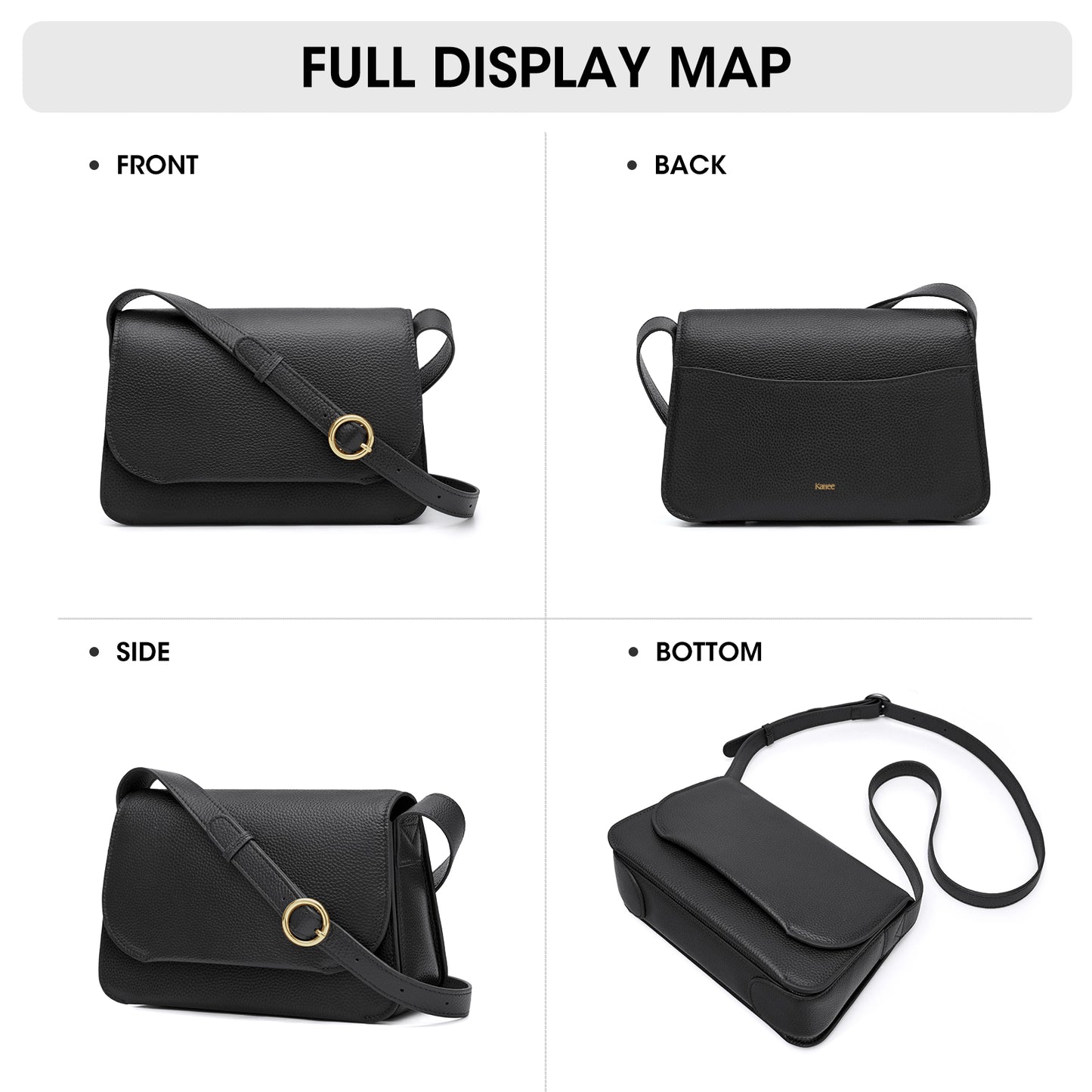 Kattee Leather Crossbody Bags for Women Trendy, Designer Ladies Shoulder Purses