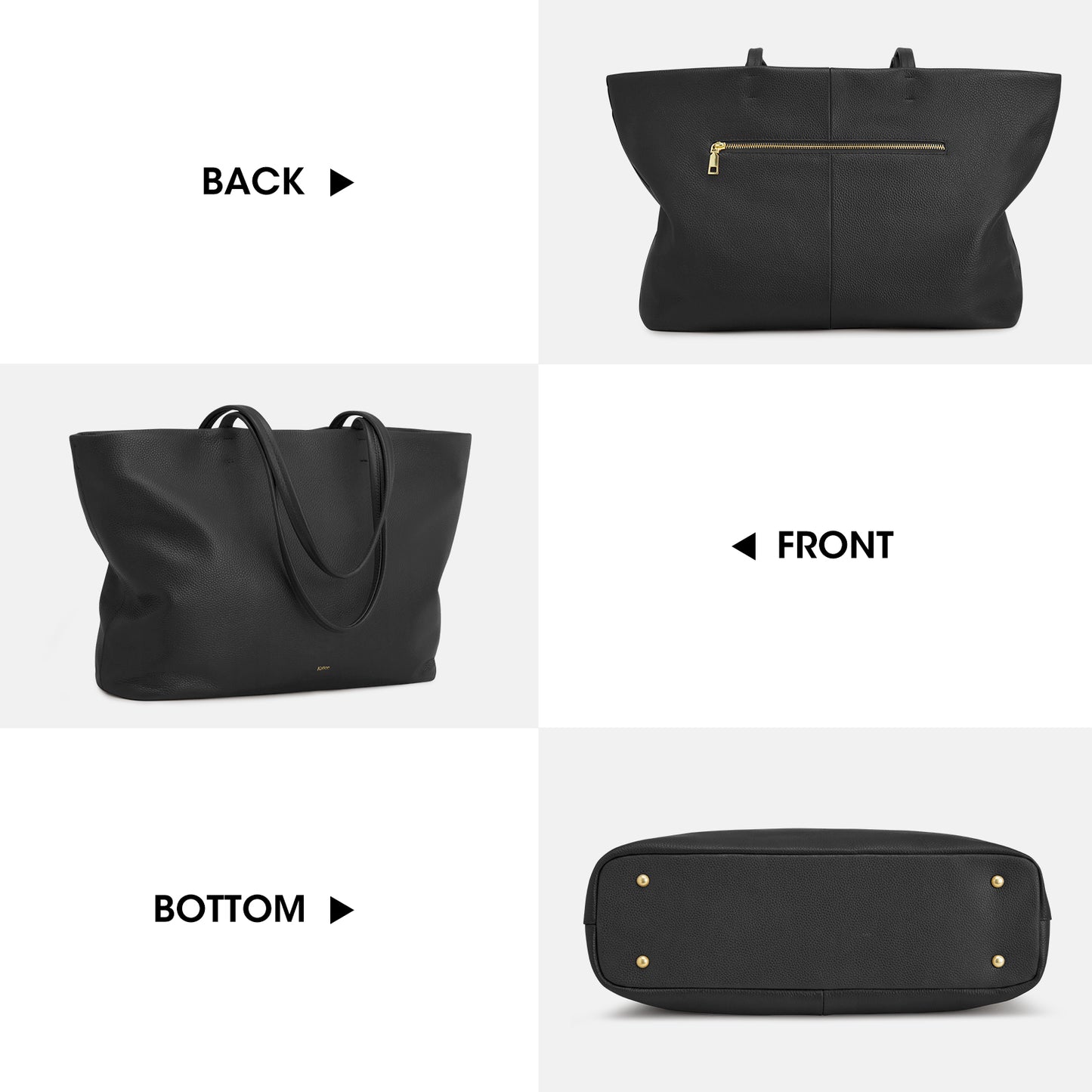 Kattee Genuine Leather Tote Bags for Women 2025, Soft Shoulder Purses and Handbags Zipper Totes Extra Large Travel Work