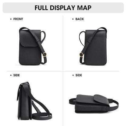Kattee Leather Crossbody Bags for Women Trendy, Small Phone Purses Wallet Shoulder Handbags Travel with Card Slots