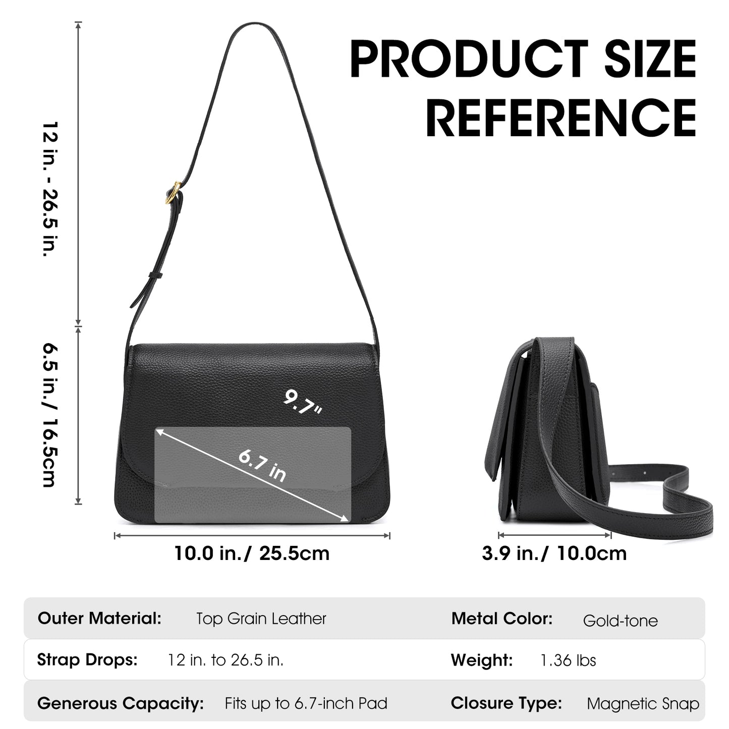Kattee Leather Crossbody Bags for Women Trendy, Designer Ladies Shoulder Purses