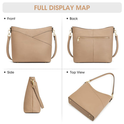 Kattee Genuine Leather Purse for Women, Hobo Crossbody Bag