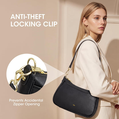 Kattee Genuine Leather Crossbody Hobo Bag for Women