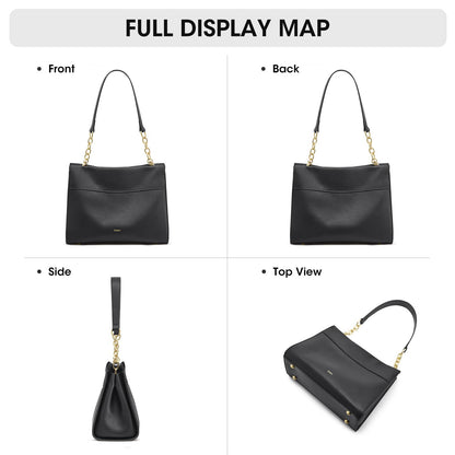 Kattee Leather Purses and Handbags for Women, Small Crossbody Bags for Women, Top Handle Hobo Shoulder Bag with 2 Straps