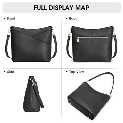 Kattee Genuine Leather Purse for Women, Hobo Crossbody Bag
