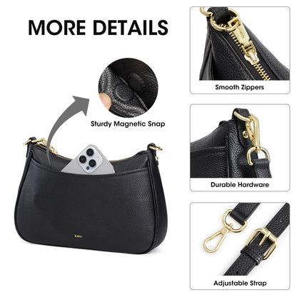 Kattee Genuine Leather Crossbody Hobo Bag for Women
