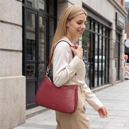 Kattee Genuine Leather Crossbody Hobo Bag for Women