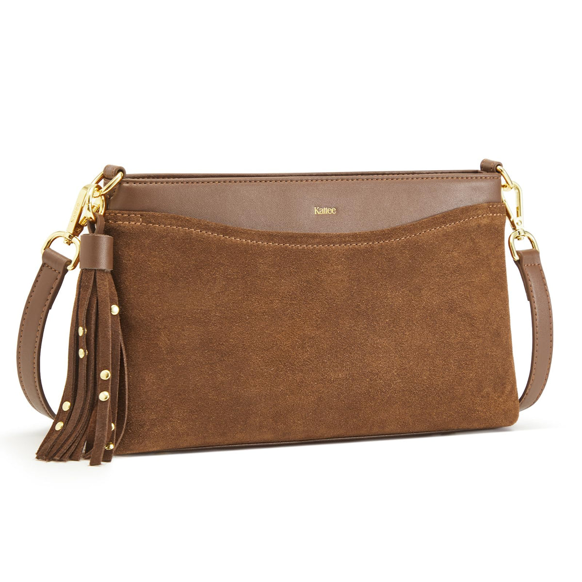Kattee Crossbody Bags for Women, Genuine Suede Leather