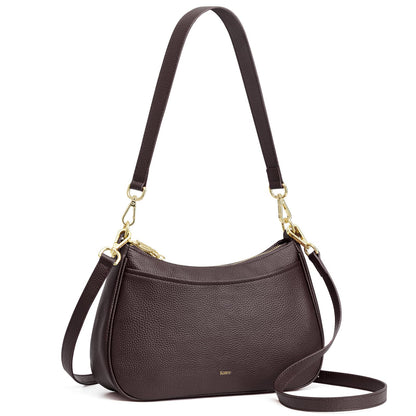 Kattee Genuine Leather Crossbody Hobo Bag for Women