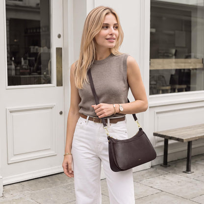 Kattee Genuine Leather Crossbody Hobo Bag for Women