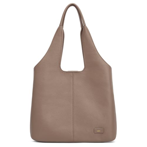 Kattee Leather Tote Bag Purse for Women, Leather Womens Tote Handbags Hobo Shoulder Bags, Large Capacity