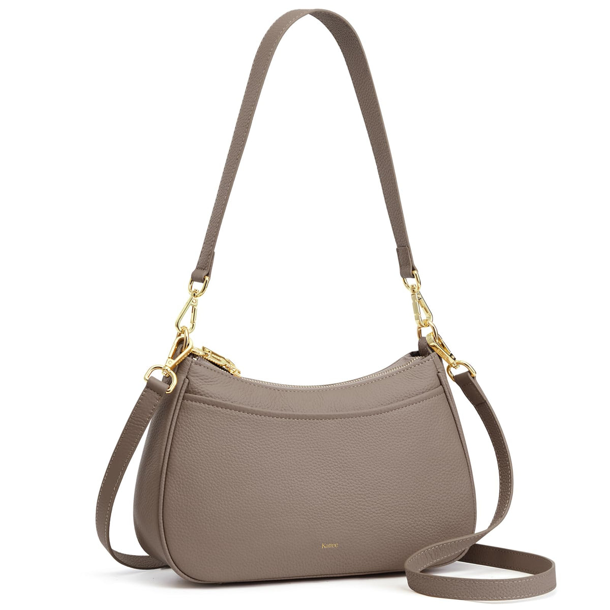 Kattee Genuine Leather Crossbody Hobo Bag for Women