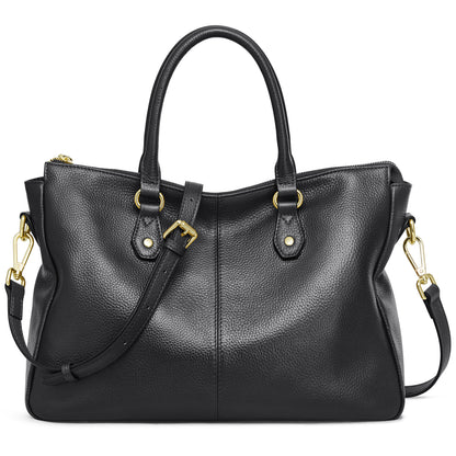 Kattee Soft Genuine Leather Tote Bags for Women, Shoulder Satchel Purses and Handbags