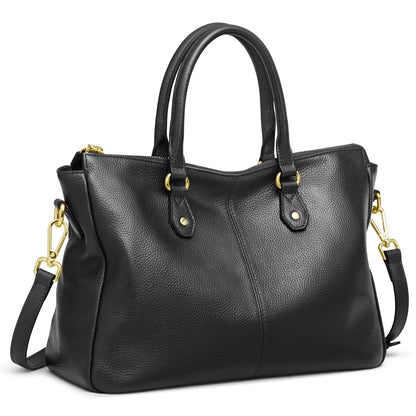 Kattee Soft Genuine Leather Tote Bags for Women, Shoulder Satchel Purses and Handbags