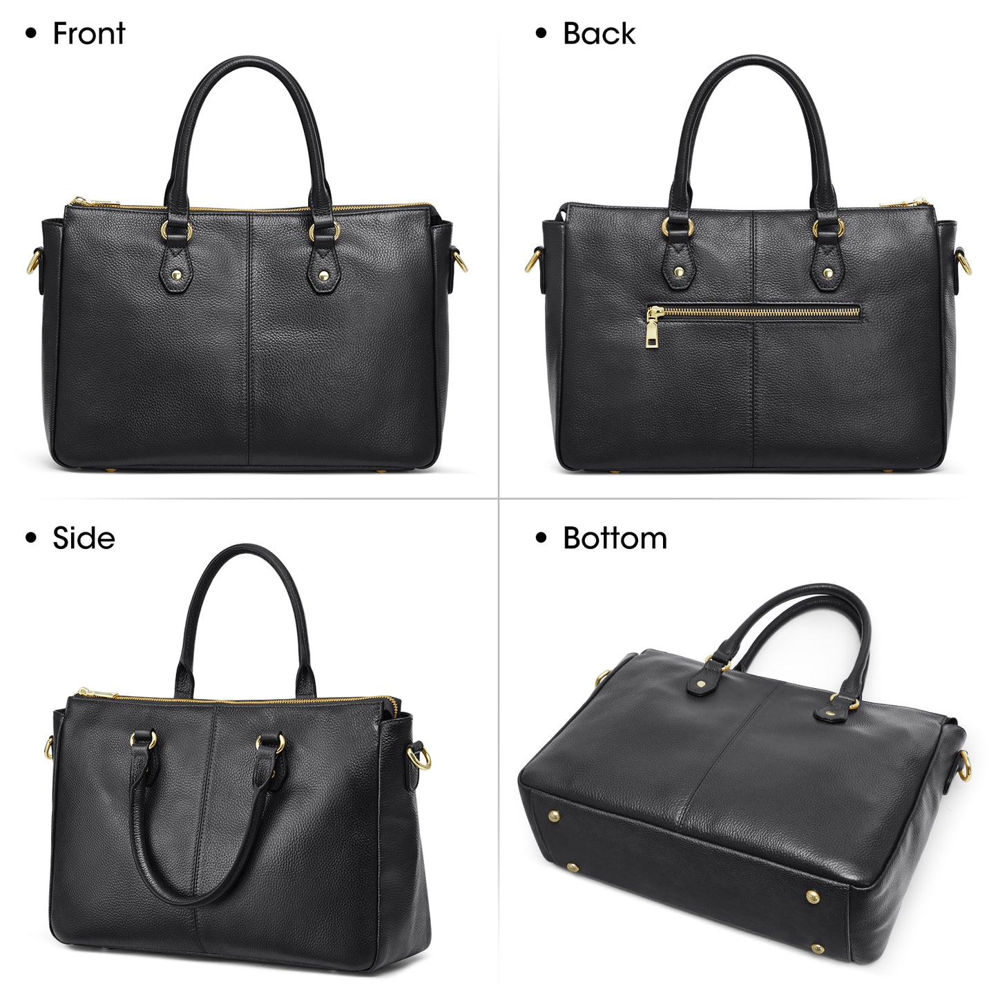 Kattee Soft Genuine Leather Tote Bags for Women, Shoulder Satchel Purses and Handbags