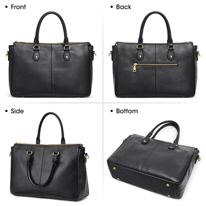 Kattee Soft Genuine Leather Tote Bags for Women, Shoulder Satchel Purses and Handbags