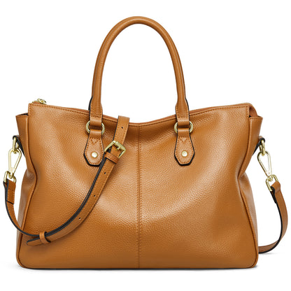 Kattee Soft Genuine Leather Tote Bags for Women, Shoulder Satchel Purses and Handbags