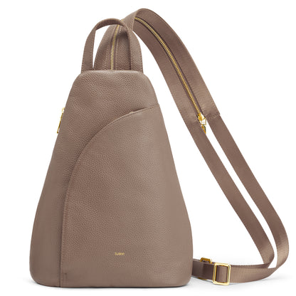 Kattee Sling Bag for Women Crossbody Fanny Packs Chest Bag Top Grain Leather Daypack Backpack RFID Blocking Travel | Top Grain Leather, RFID Blocking, Travel