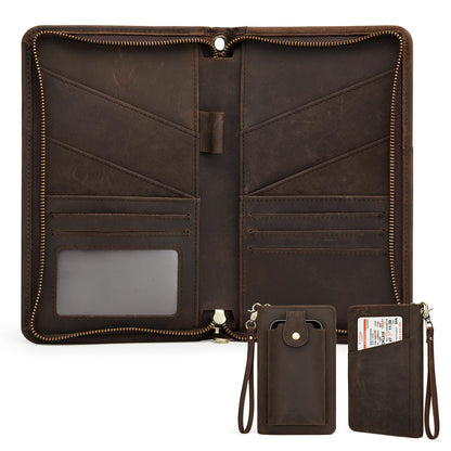 Leather Family Passport Holder with RFID