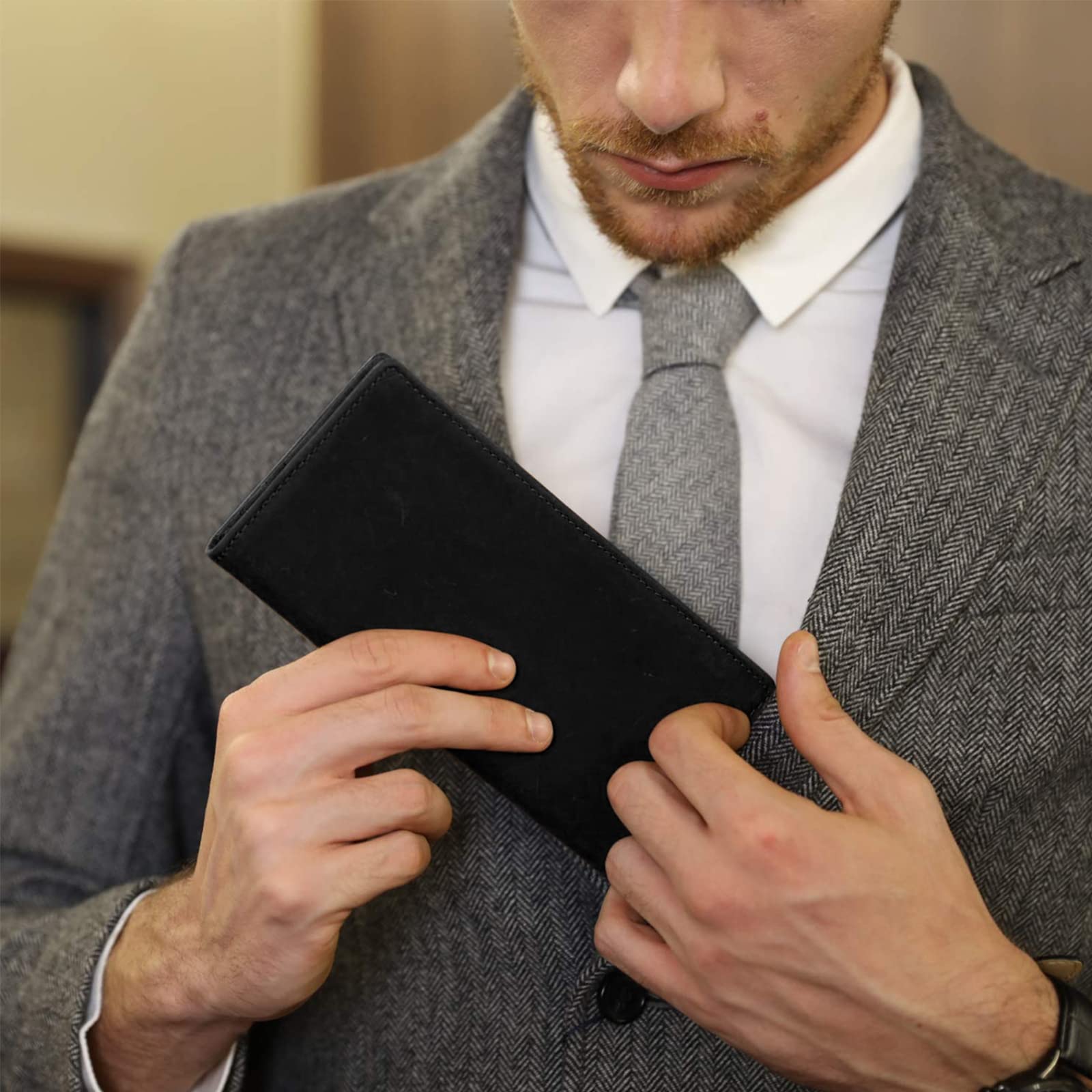 Men Leather Long Wallet – Kattee