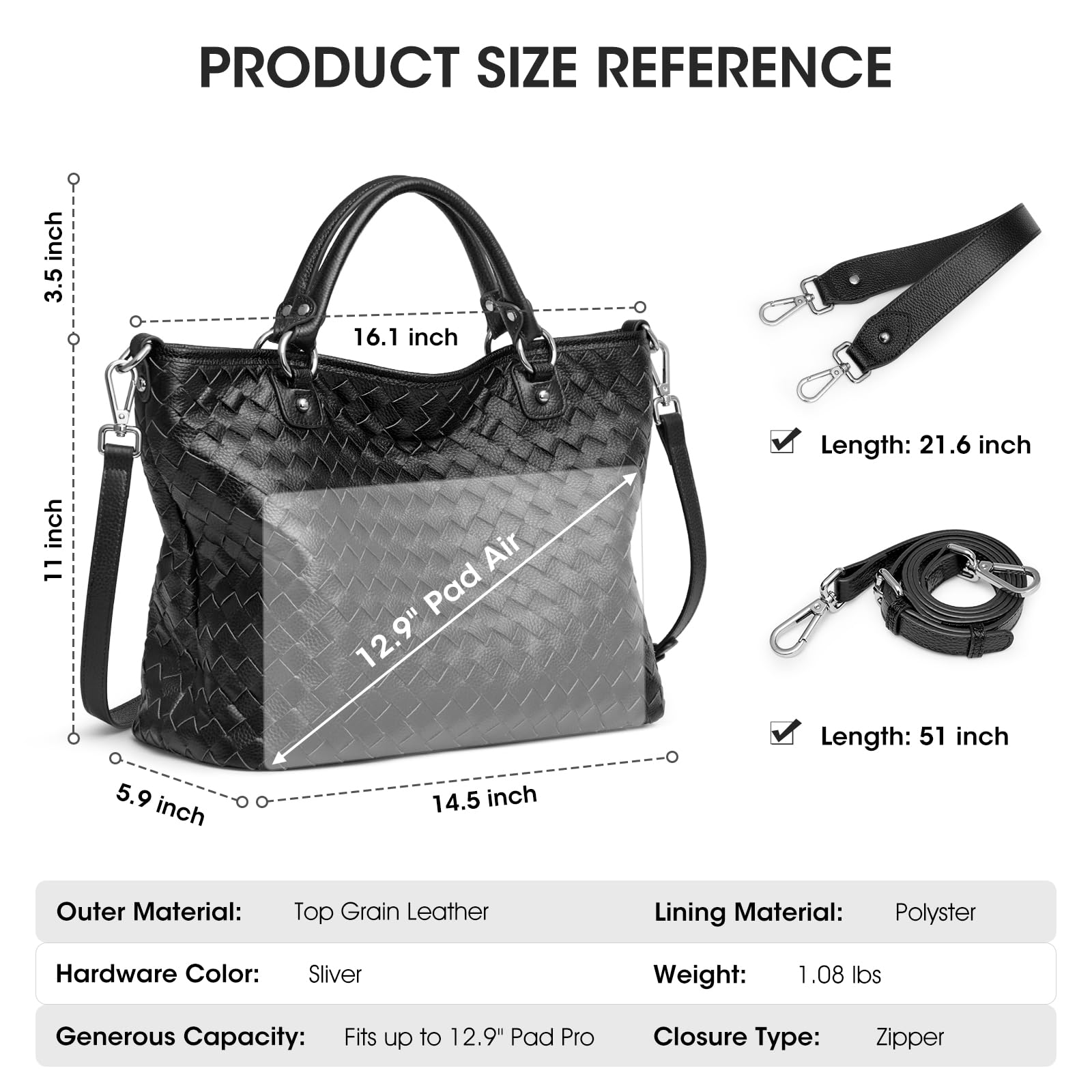Women Leather Woven Tote Bag – Kattee