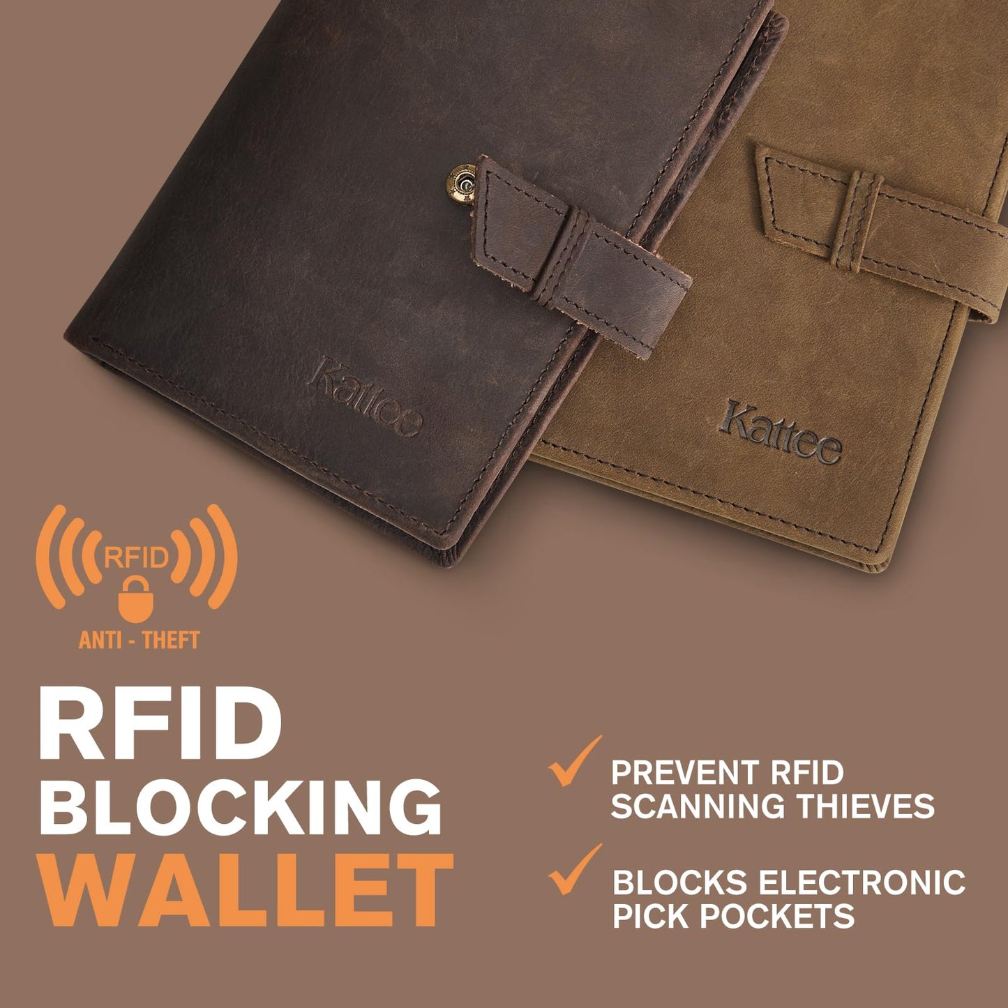 Leather Passport Holder with RFID